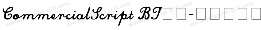 CommercialScript BT字体字体转换